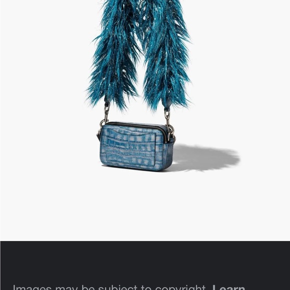 Marc Jacobs Blue Croc-Embossed Crossbody Bag - Picture 9 of 16